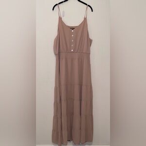 NWT Elegant Tan Sleeveless Dress XXL